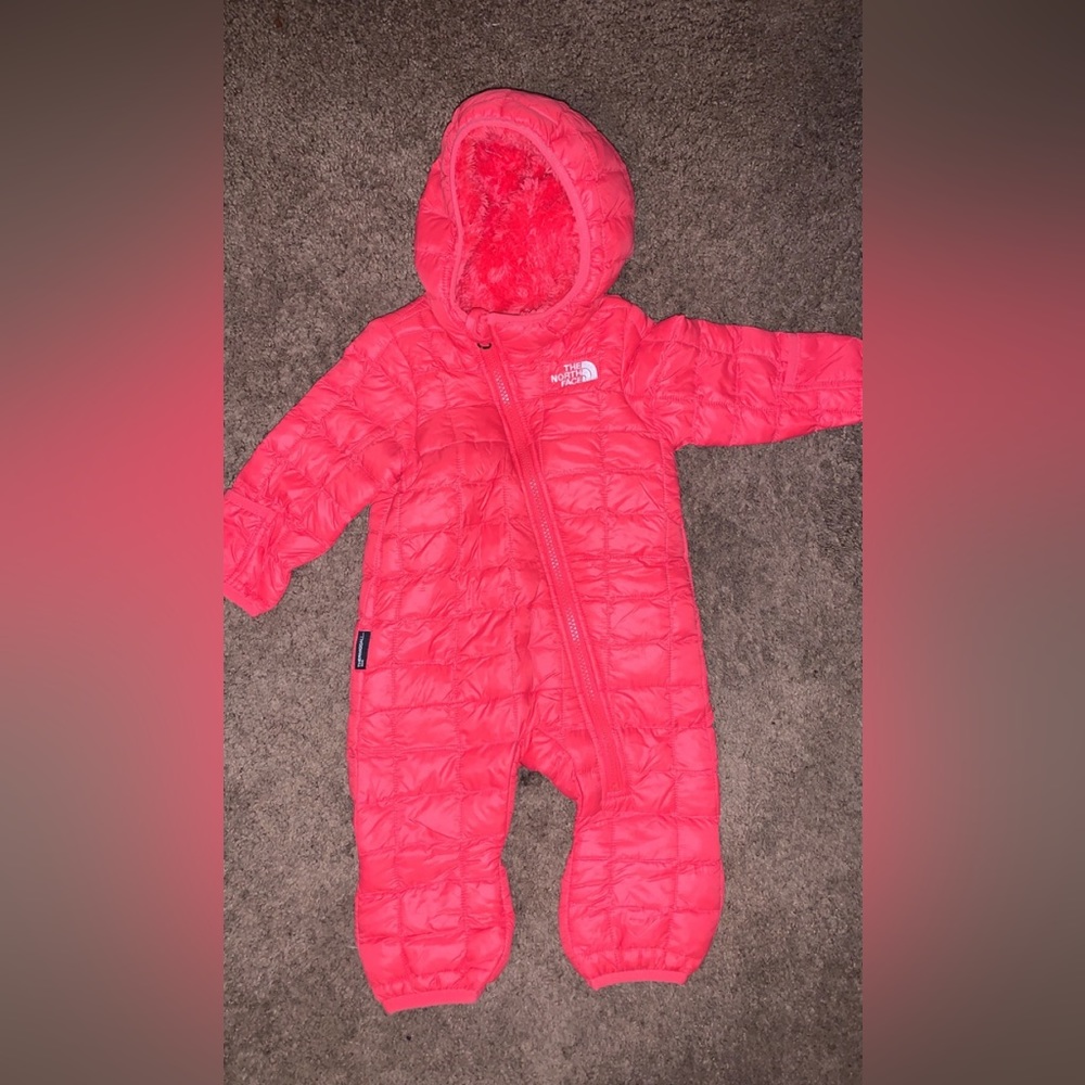 Pink North Face Snowsuit.